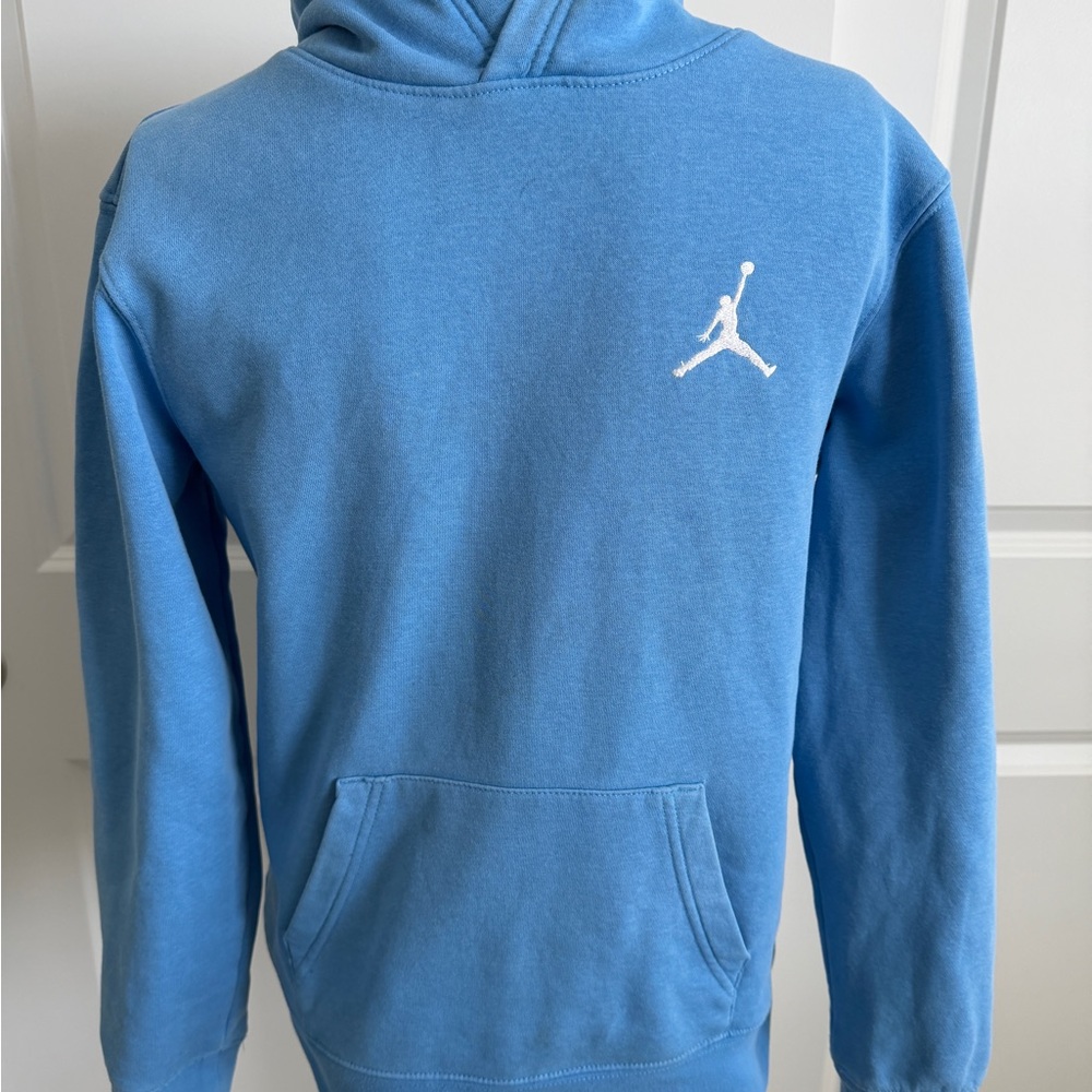 Jordan Big Boys' Brooklyn Fleece Hoodie - Blue - Large